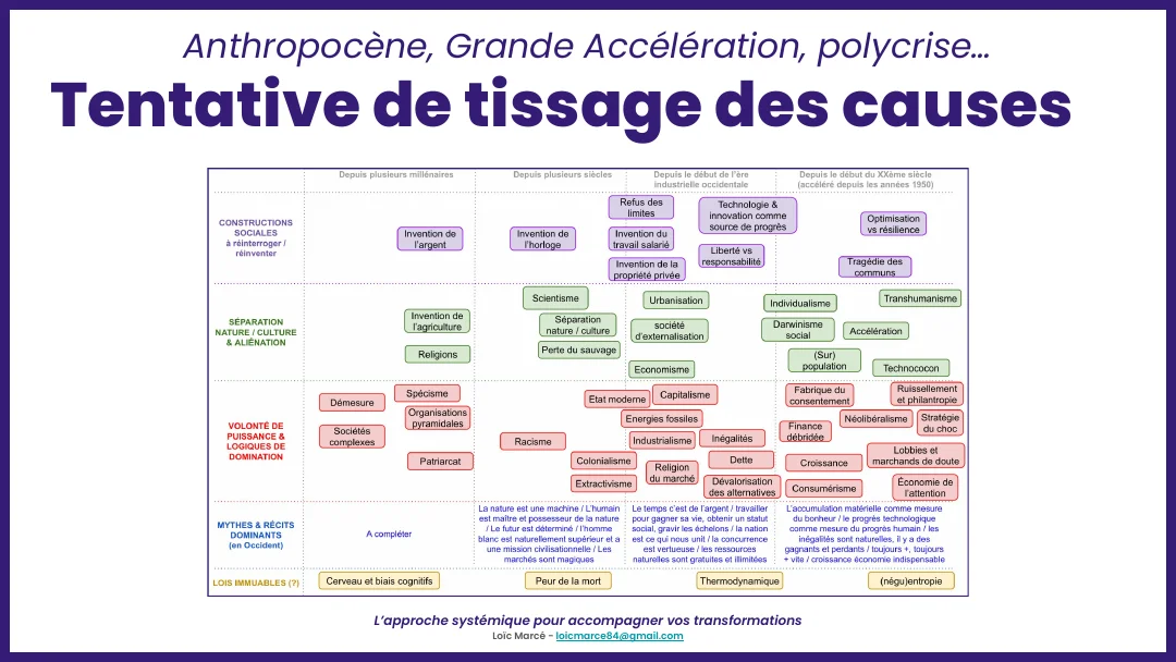 Tissage causes Anthropocène - LM